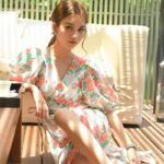 Zariah Layered Floral Long Dress