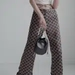 Torine Printed Front Waisted Tie Up Pants