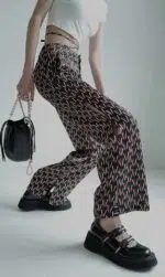 Torine Printed Front Waisted Tie Up Pants - Image 4