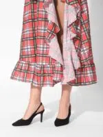 Ariella Checkered Front Slit Dress - Image 6