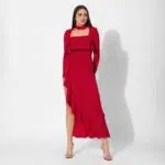 Charryn Side Through Ruffle Dress - Image 2
