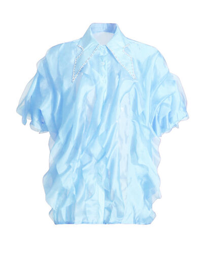 Ceara Ruffle Through Shirt Top