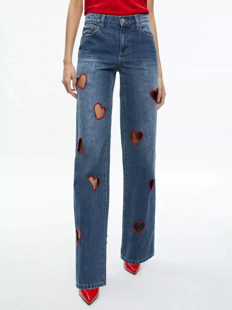 Devie Front Through Heart Pants - Image 1