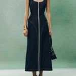 Odora Front Through Denim Dress