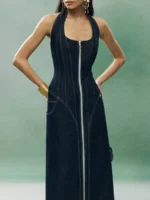 Odora Front Through Denim Dress - Image 2