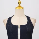 Odora Front Through Denim Dress - Image 9