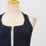 Odora Front Through Denim Dress - Image 10