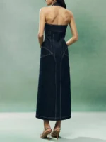 Odora Front Through Denim Dress - Image 5
