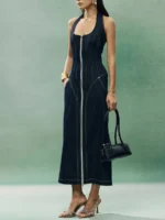 Odora Front Through Denim Dress - Image 3