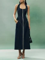 Odora Front Through Denim Dress - Image 4