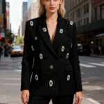 Emerald Enchantress Jeweled Blazer