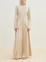 Velora Asymmetric Button-Front Top - Image 2