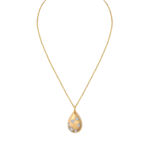 Small Pear Drop Spotted Diamond Necklace