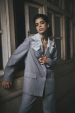 Double Bar Diamond An Topaz Ring - Image 3