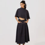 Noir Cascade Denim Coord Set