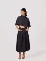 Noir Cascade Denim Coord Set