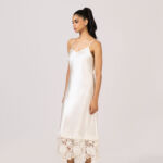 Dawns Lace Through Silk Dress