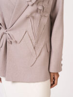 Elize Textured Floral Drawstring Blazer - Image 4