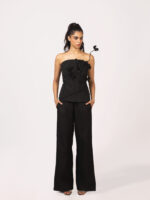 She Rise Front Textured Rose Corset