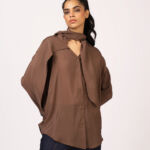 Maude Front Scarf Through Relaxed Silk Top