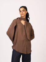 Maude Front Scarf Through Relaxed Silk Top