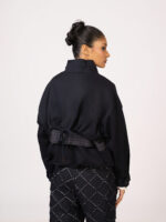 Gillian Front Through Checkered Bomber Jacket - Image 5