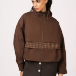 Gillian Front Through Checkered Bomber Jacket