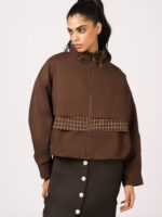 Gillian Front Through Checkered Bomber Jacket