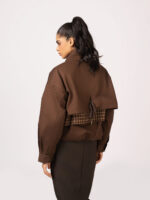 Gillian Front Through Checkered Bomber Jacket - Image 3