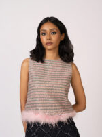 Saiga Tweed Feather Top - Image 2