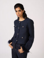 Saiga Tweed Feather Jacket - Image 2