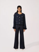 Saiga Tweed Feather Jacket