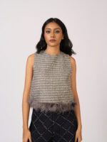 Saiga Tweed Feather Top - Image 4