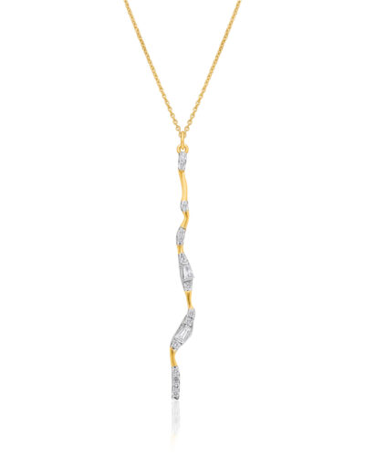 Crackle Diamond Slither Necklace