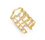 Crackle Cage Diamond Ring - Long