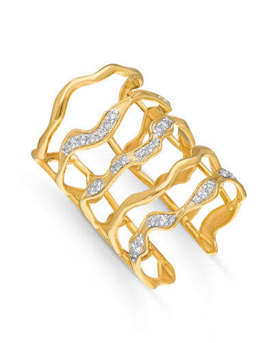 Crackle Cage Diamond Ring - Long