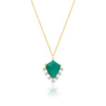 Kite Emerald Spotted Diamond Necklace