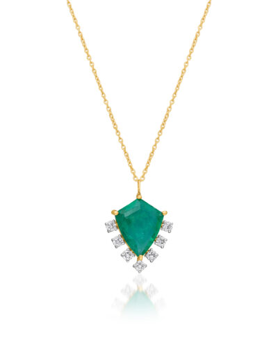 Kite Emerald Spotted Diamond Necklace