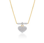 Diamond Heart Bar Necklace