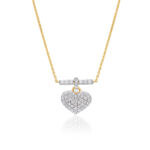 Diamond Heart Bar Necklace