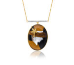 Headturner Tiger Eye and Mother of Pearl Necklace