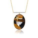 Headturner Tiger Eye and Mother of Pearl Necklace