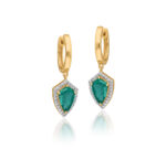 Kite Emerald Diamond Swing Earring