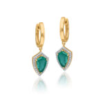 Kite Emerald Diamond Swing Earring