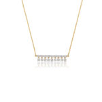 Dangling Diamond Bar Necklace