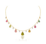 Dangling Leaf Tourmaling Necklace