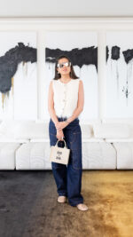 Saiga Tweed White Feather Top - Image 4