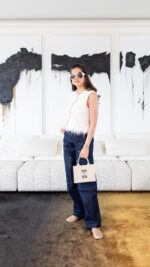 Saiga Tweed White Feather Top - Image 5